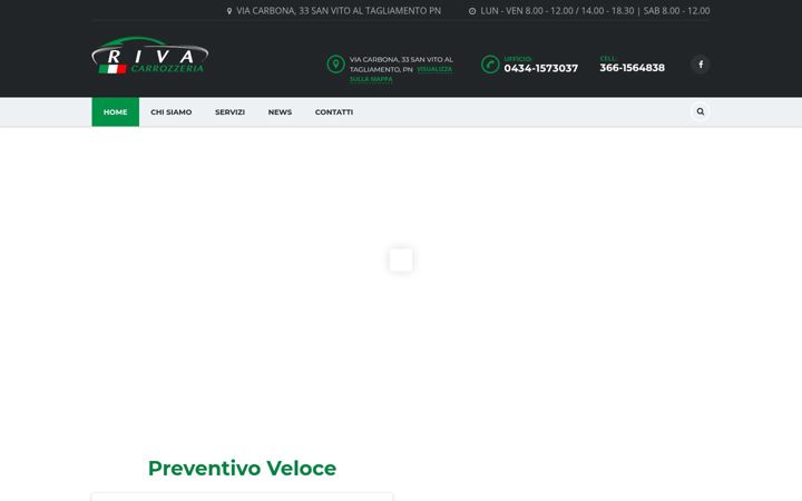Screenshot of carrozzeriariva.it