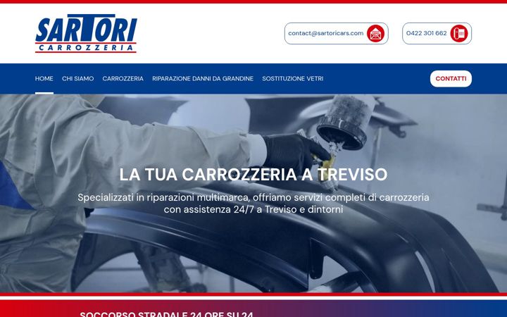 Screenshot of carrozzeriasartori.com