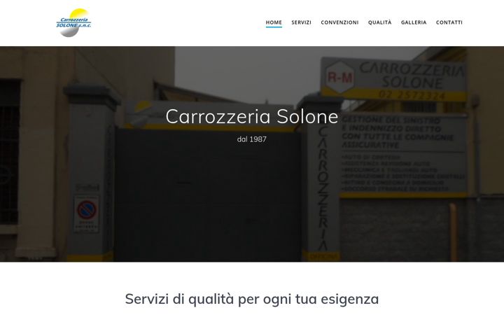 Ekrano kopija carrozzeriasolone.it