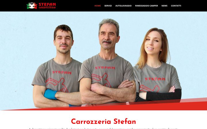 Ekrano kopija carrozzeriastefan.it