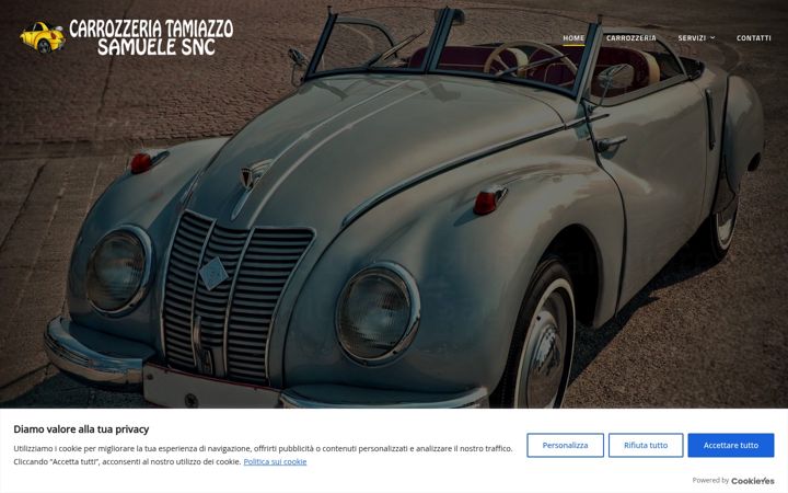 Screenshot of carrozzeriatamiazzosamuele.it