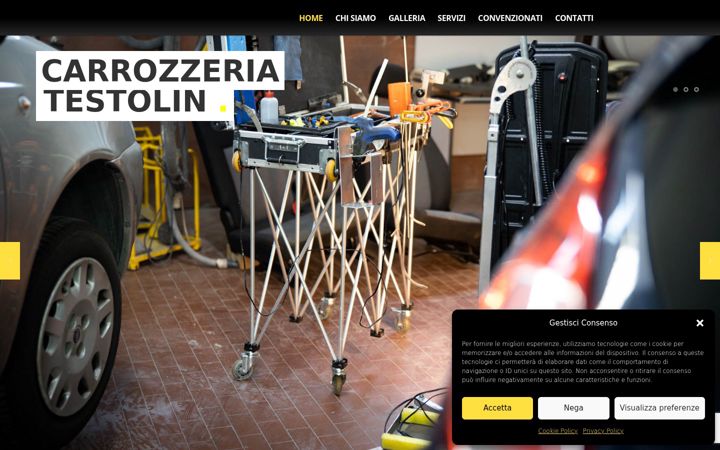 Screenshot of carrozzeriatestolin.it