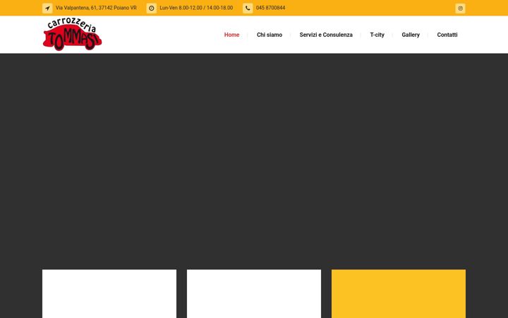 Screenshot of carrozzeriatommasi.it