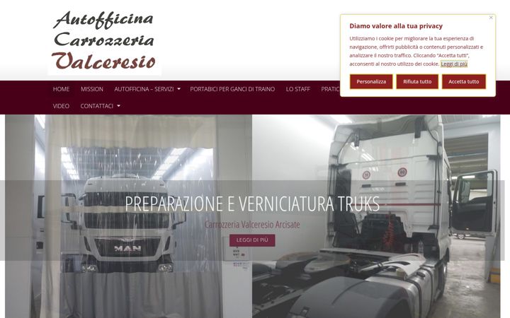 Ekrano kopija carrozzeriavalceresio.it