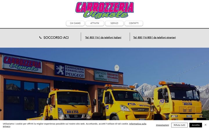 Skærmbillede af carrozzeriavignole.it