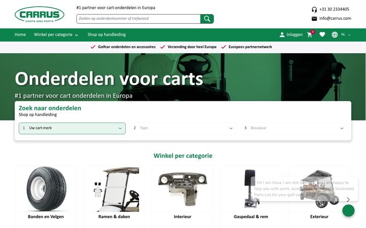 Screenshot of carrus.nl