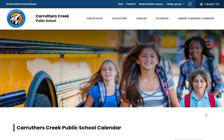 Screenshot of carruthers-calendar.ddsb.ca