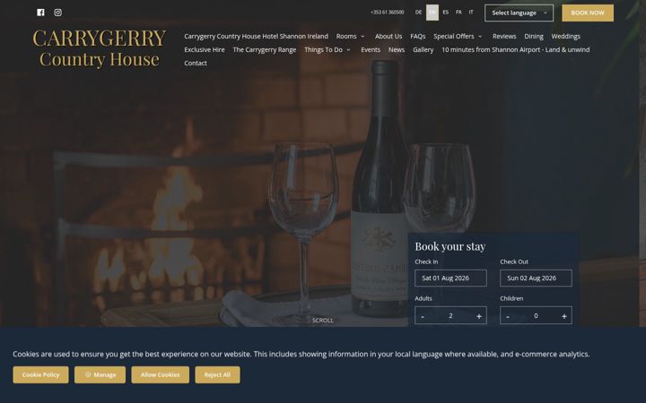 Screenshot of carrygerryhouse.com