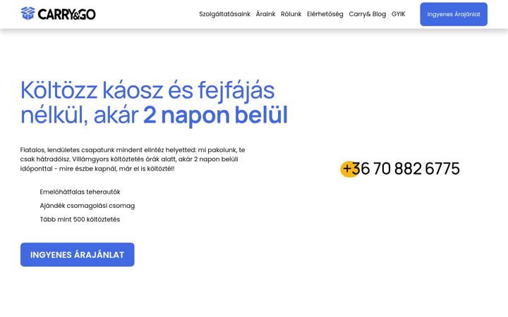 Screenshot of carrygo.hu