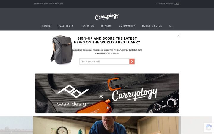 Screenshot of carryology.com