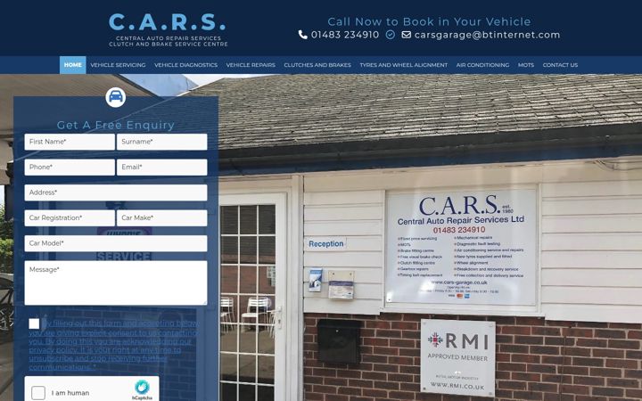 Screenshot of cars-garage.co.uk