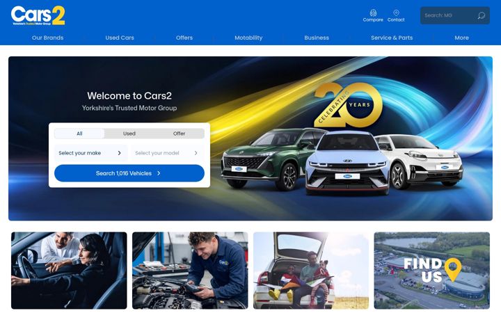Screenshot of cars2.co.uk