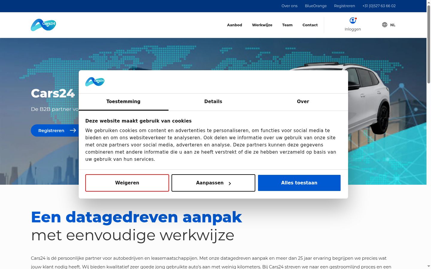 Sutikimo reklamjuostės, rodytos prieš bet kokią sąveiką, ekrano kopija