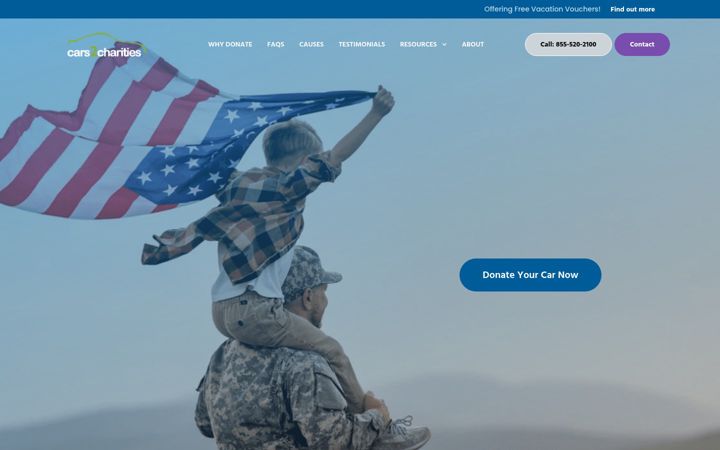 Screenshot of cars2charities.org