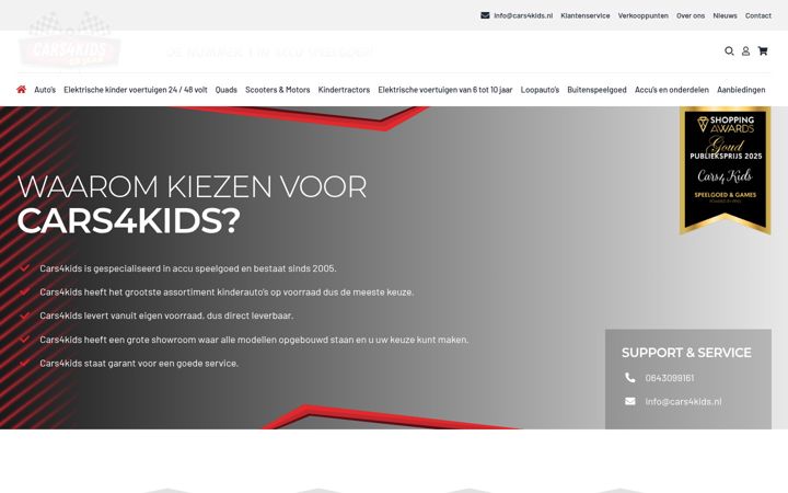 Screenshot of cars4kids.nl
