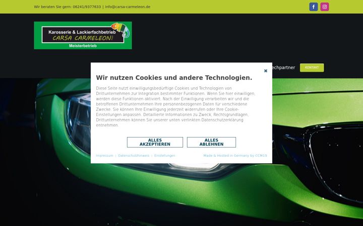 Screenshot of carsa-carmeleon.de