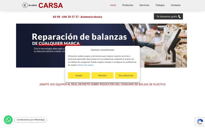 Screenshot of carsa-carsa.es