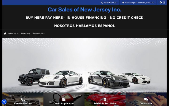 Screenshot of carsalesofnj.com