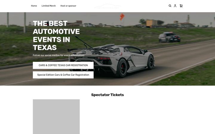Screenshot of carsandcoffeetexas.co