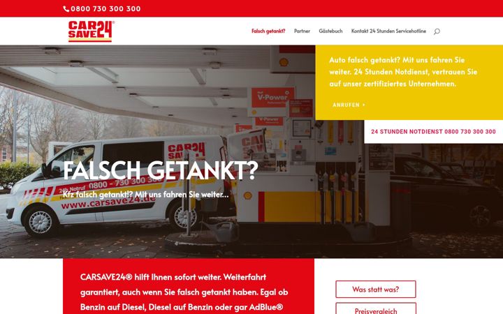 Screenshot von carsave24.de