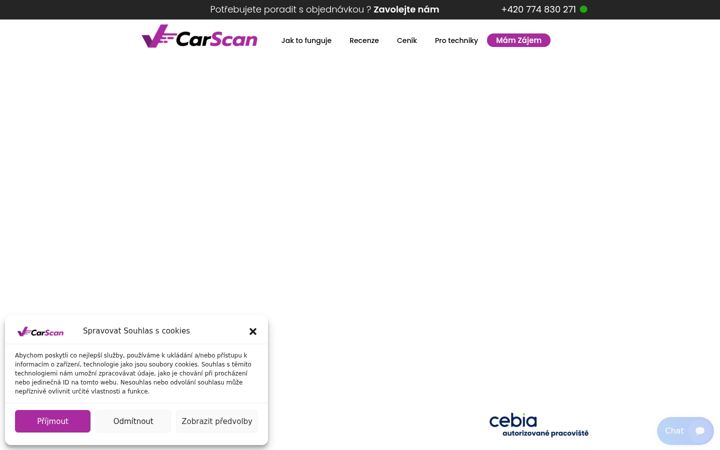 Screenshot ta' carscan.cz