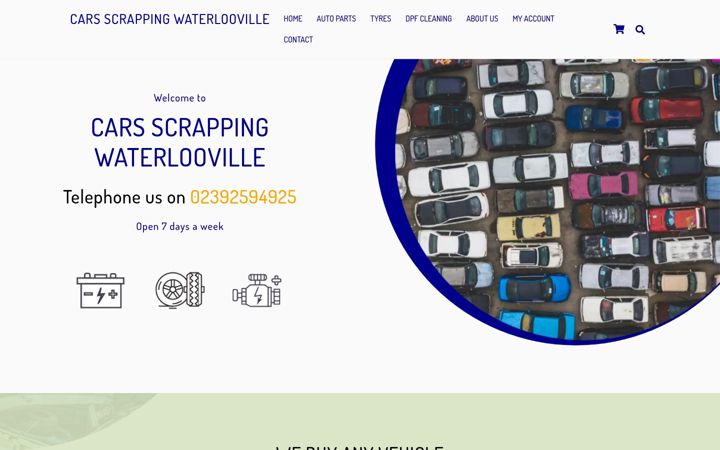 Screenshot of carscrappingwaterlooville.co.uk