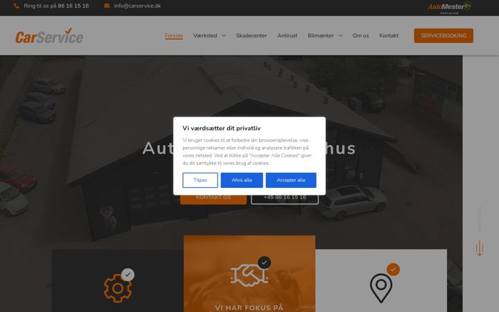 Screenshot of carservice.dk