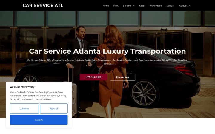 Screenshot of carserviceatl.com