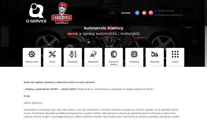Screenshot of carserviceklatovy.cz