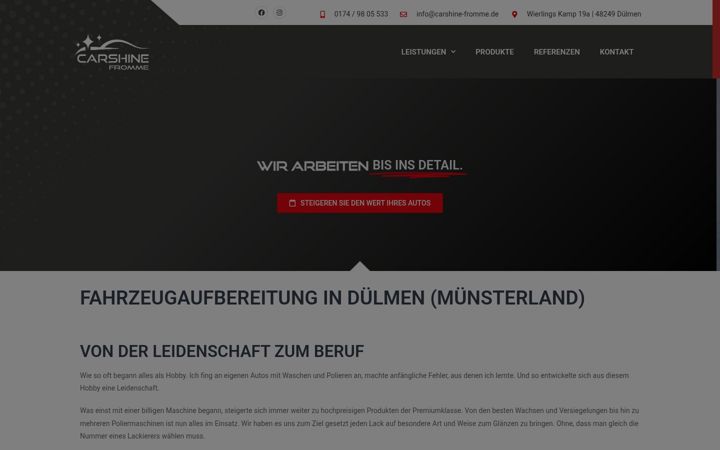 Screenshot of carshine-fromme.de