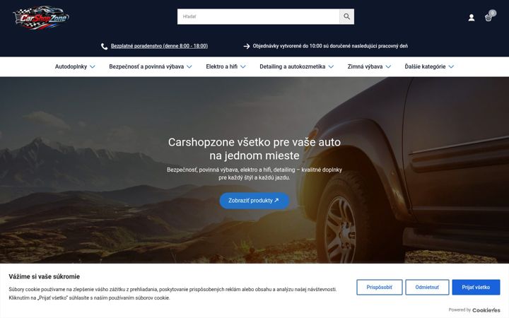 Screenshot of carshopzone.sk