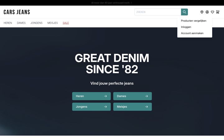 Screenshot van carsjeans.nl