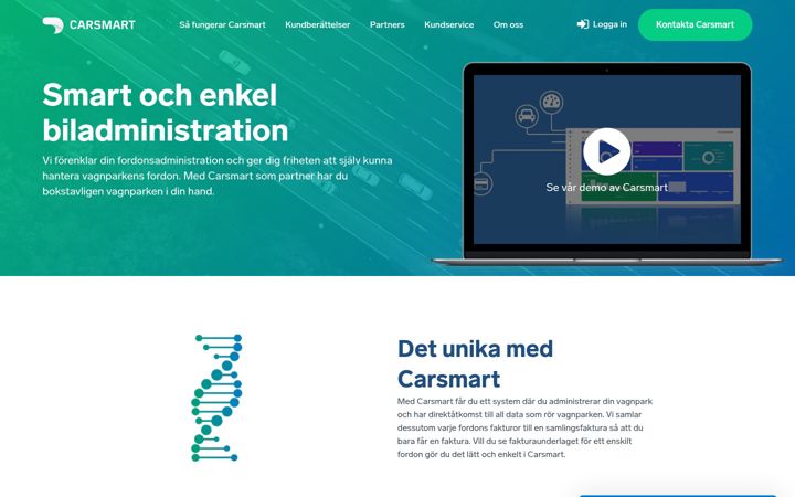 Posnetek zaslona carsmart.se