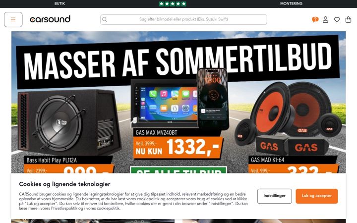 Screenshot of carsound.dk