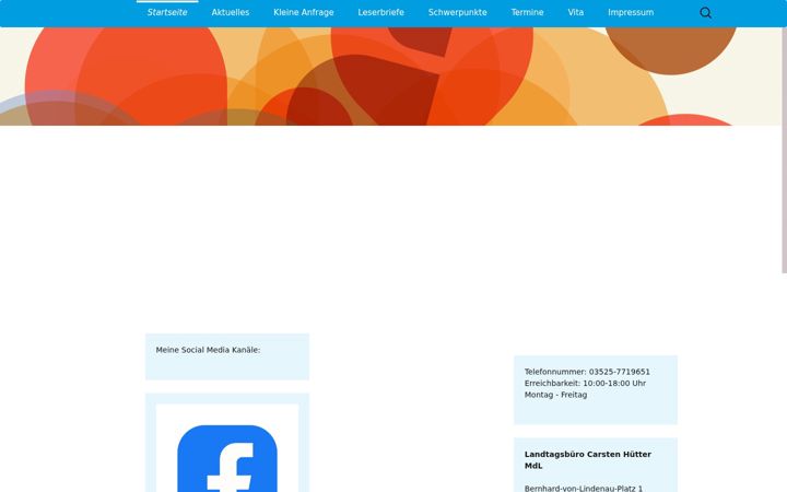 Screenshot of carsten-huetter.de