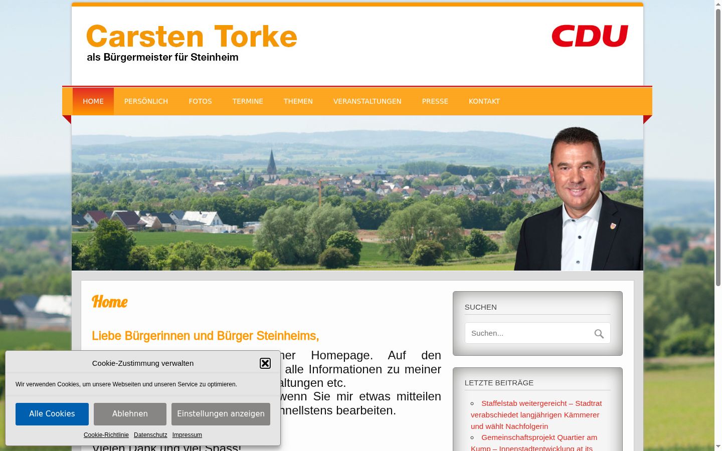 Screenshot tal-banner tal-kunsens muri qabel kwalunkwe interazzjoni