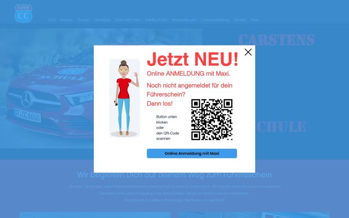 Screenshot of carstens-fahrschule.de