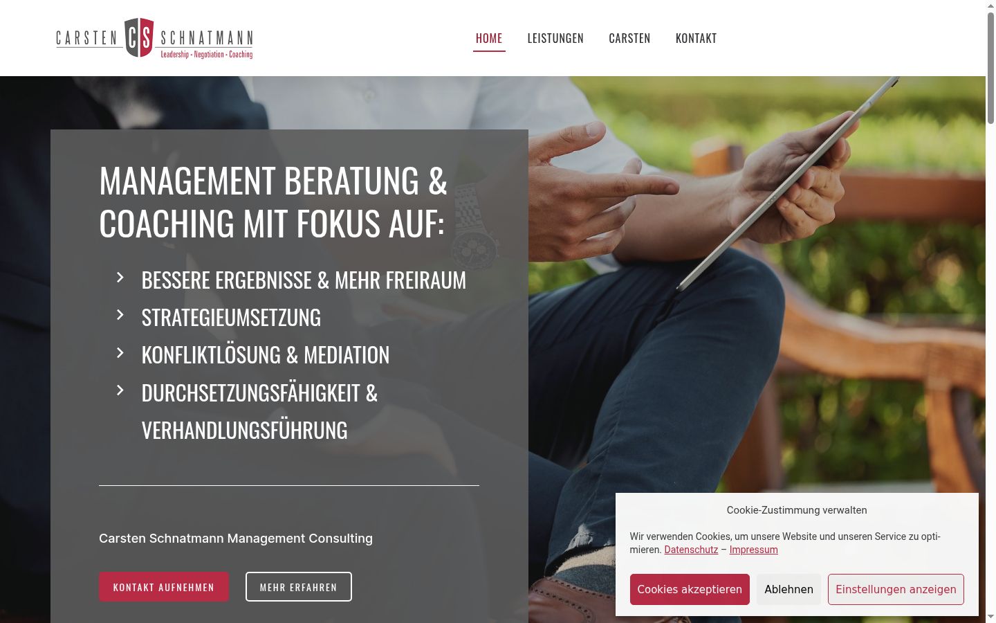 Screenshot tal-banner tal-kunsens muri qabel kwalunkwe interazzjoni