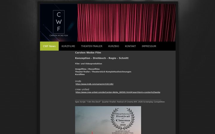 Screenshot of carstenwoike-film.com