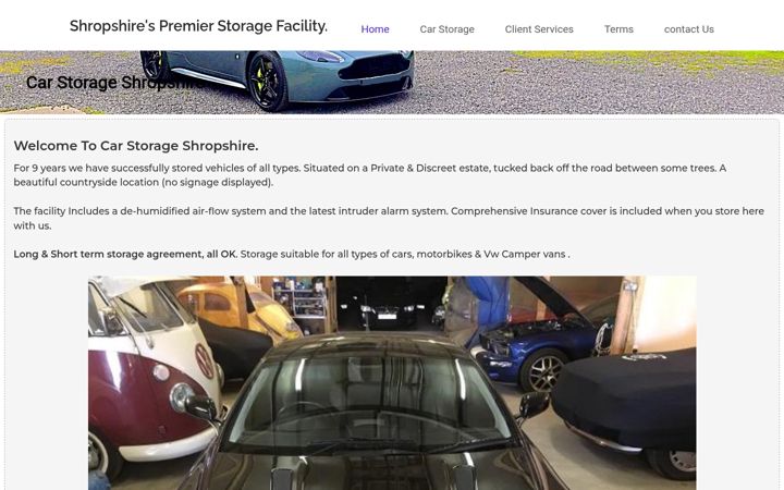 Screenshot of carstorageshropshire.co.uk