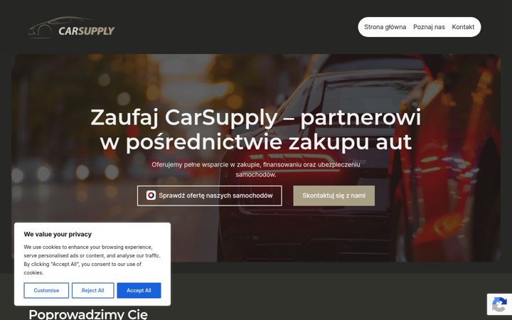 Snímek obrazovky carsupply.pl