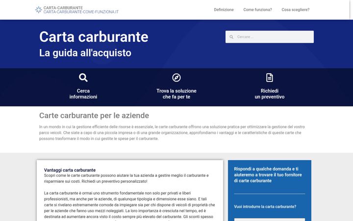 Screenshot of carta-carburante-come-funziona.it