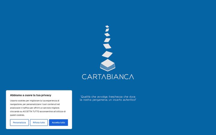 Ekrano kopija cartabiancasrl.it