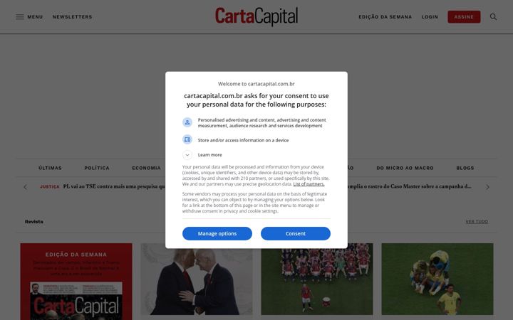 Skärmbild av cartacapital.com.br