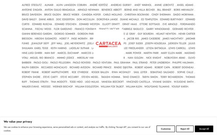 Snímek obrazovky cartacea.net