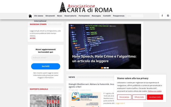 Screenshot of cartadiroma.org