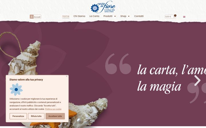 Screenshot of cartainfiore.com