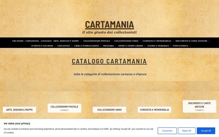 Posnetek zaslona cartamania.it