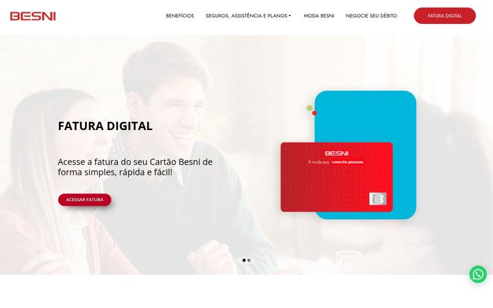 Skærmbillede af cartaobesni.com.br