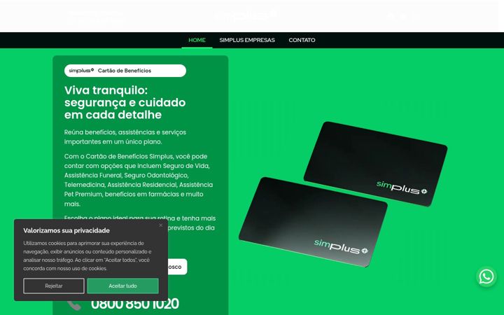 Screenshot of cartaosimplus.com.br